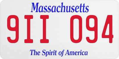MA license plate 9II094