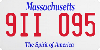 MA license plate 9II095