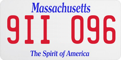 MA license plate 9II096