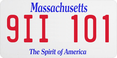 MA license plate 9II101