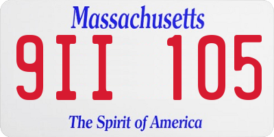 MA license plate 9II105