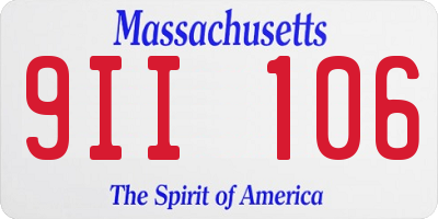 MA license plate 9II106