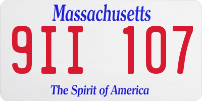 MA license plate 9II107