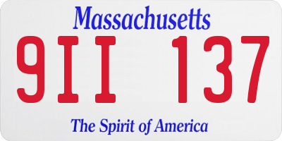 MA license plate 9II137