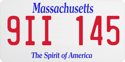 MA license plate 9II145