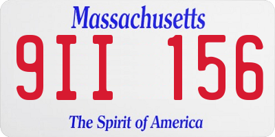 MA license plate 9II156