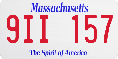 MA license plate 9II157