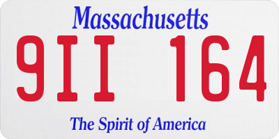 MA license plate 9II164