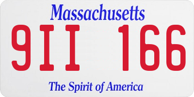 MA license plate 9II166
