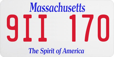 MA license plate 9II170