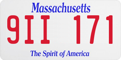 MA license plate 9II171