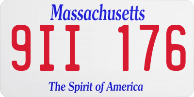 MA license plate 9II176