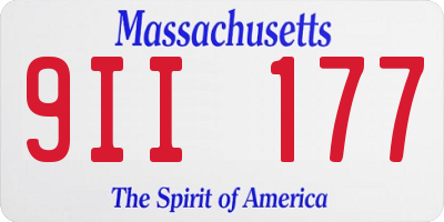 MA license plate 9II177