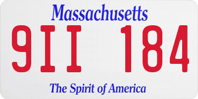 MA license plate 9II184