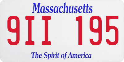MA license plate 9II195