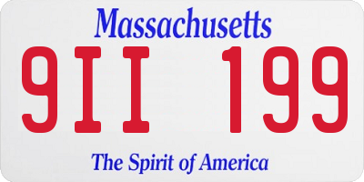 MA license plate 9II199