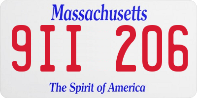 MA license plate 9II206