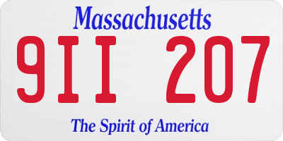 MA license plate 9II207