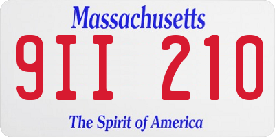 MA license plate 9II210