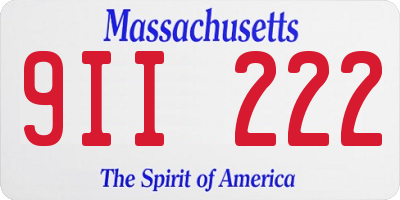 MA license plate 9II222