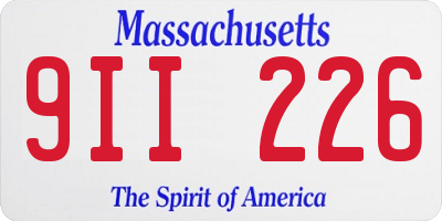 MA license plate 9II226