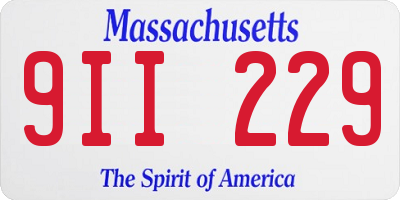 MA license plate 9II229
