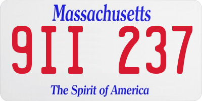 MA license plate 9II237