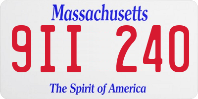 MA license plate 9II240
