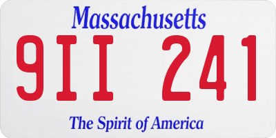 MA license plate 9II241