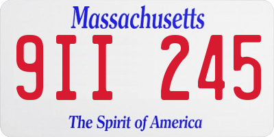 MA license plate 9II245