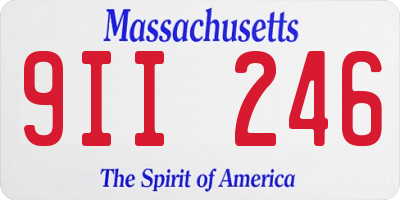 MA license plate 9II246