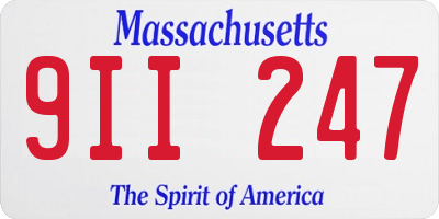 MA license plate 9II247