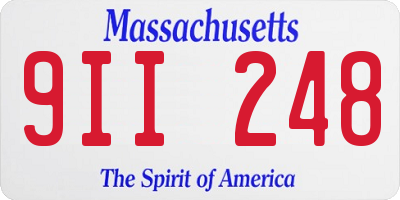 MA license plate 9II248