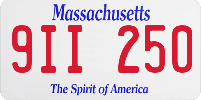 MA license plate 9II250