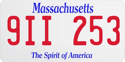 MA license plate 9II253