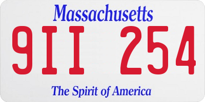 MA license plate 9II254
