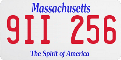 MA license plate 9II256