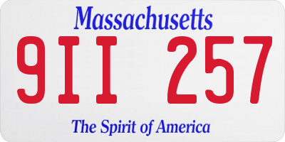 MA license plate 9II257