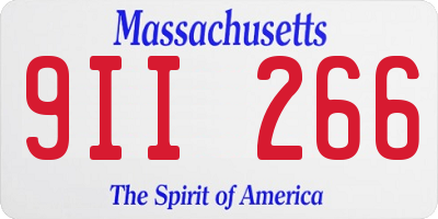 MA license plate 9II266