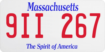 MA license plate 9II267