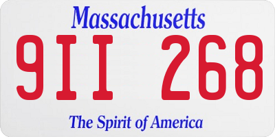 MA license plate 9II268