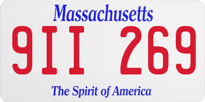 MA license plate 9II269