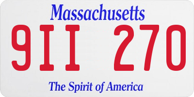 MA license plate 9II270