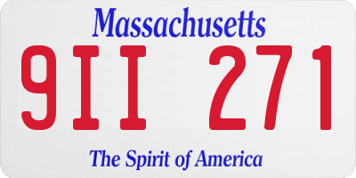 MA license plate 9II271
