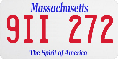 MA license plate 9II272
