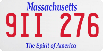 MA license plate 9II276