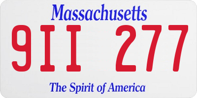 MA license plate 9II277