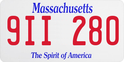 MA license plate 9II280