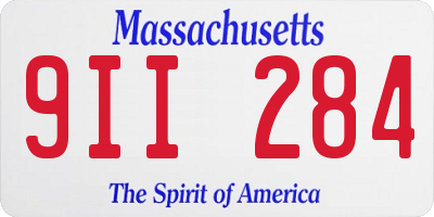 MA license plate 9II284