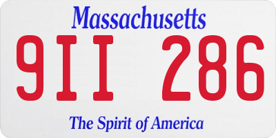 MA license plate 9II286